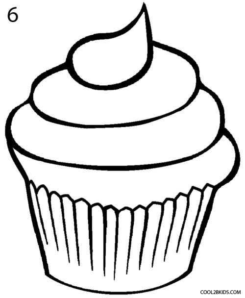 Free: How to Draw a Cupcake Step 6, Drawing Stuff in 2019